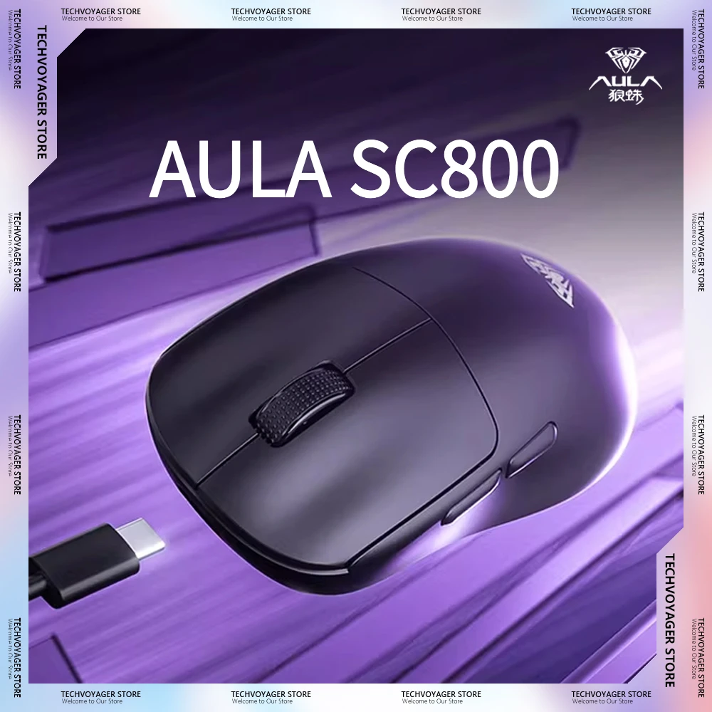 Wireless Gaming Mouse - AULA SC800 Gaming Mouse Paw3395 Sensor