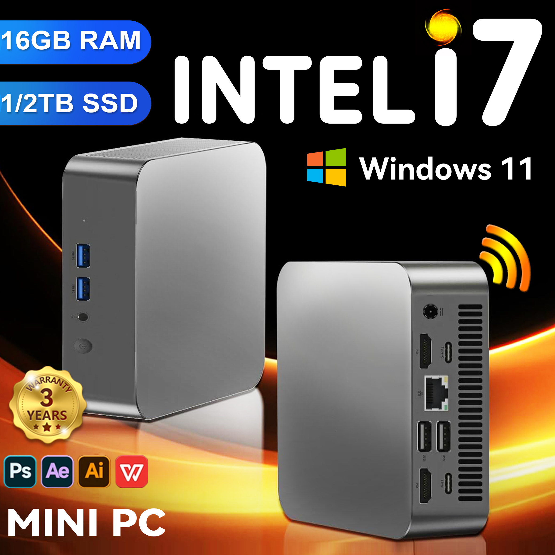 Pc Gaming I7 - 2026 Mini PC Windows 11 Pro