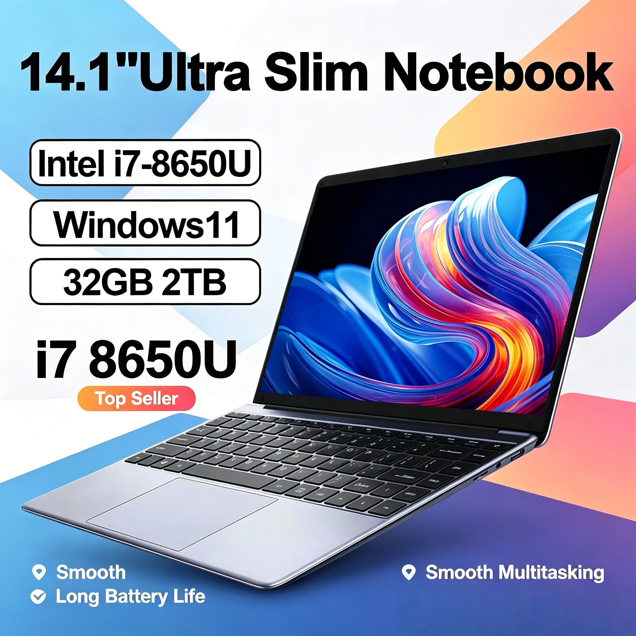 Pc Gaming I7 - HOT Ultra Slim 14.1 Laptop 32GB