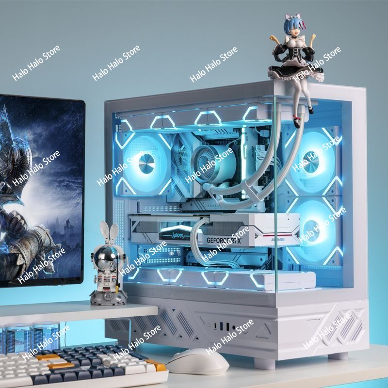 White Seaview ATX PC Case Temp - Pc Gaming Liquid 리뷰 및 가격
