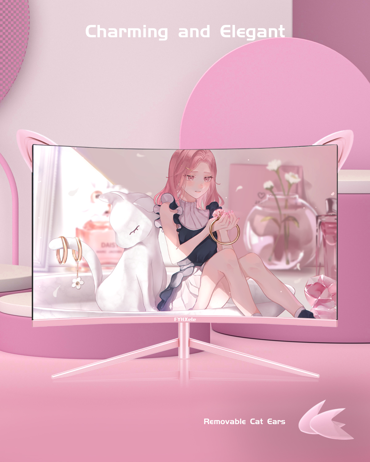 27inch Curved Pink Monitor QHD - Pc Gaming Y Monitor 리뷰 및 가격