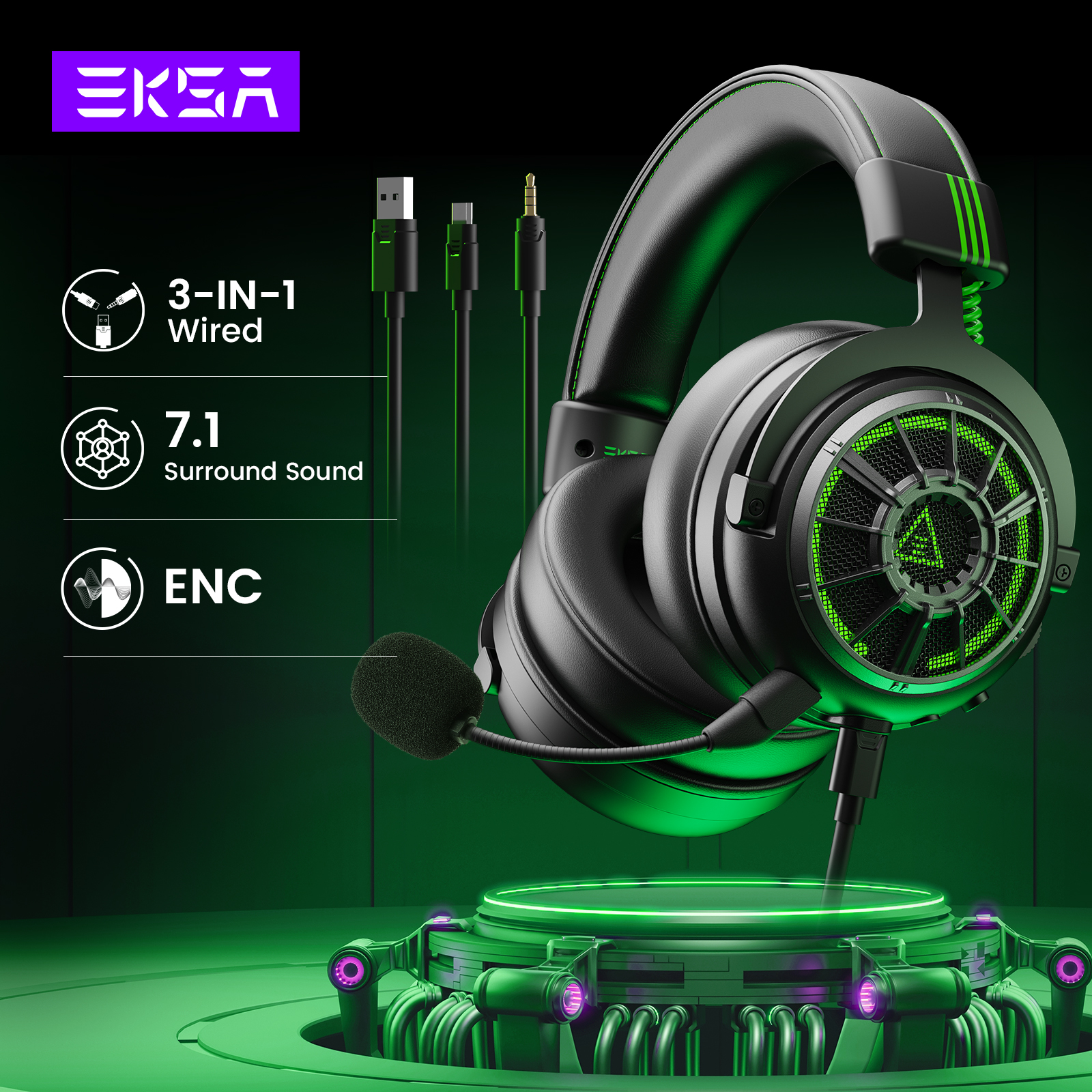 EKSA E5000 Pro Gaming Headphon - Pc Gaming Y Monitor 리뷰 및 가격